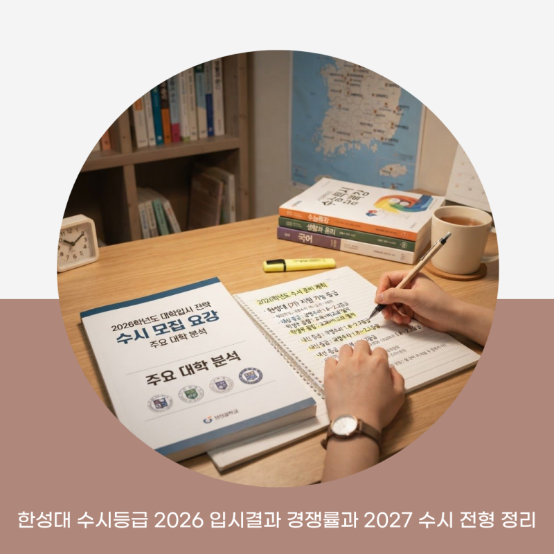 한성대 수시등급 2026 입시결과 경쟁률과 2027 수시 전형 정리