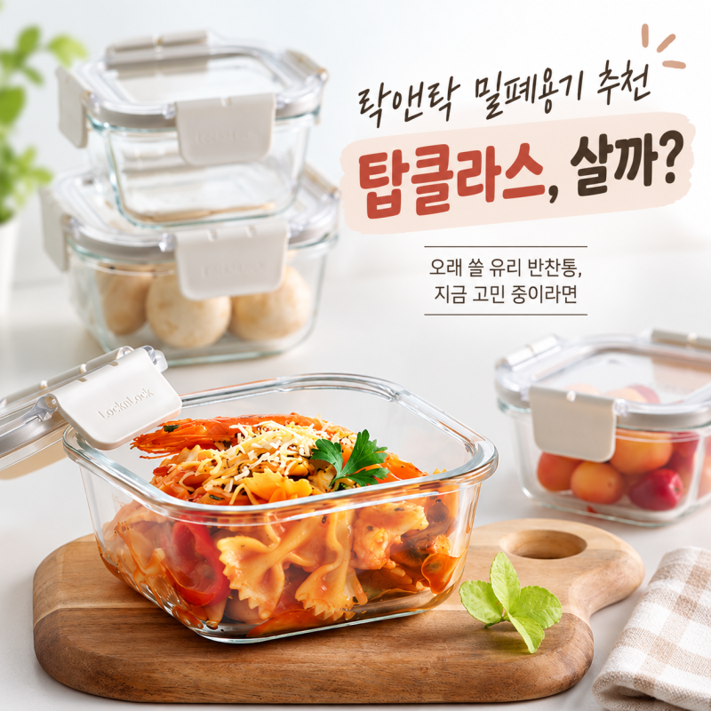 락앤락 밀폐용기 탑클라스 내열유리 교체 고민