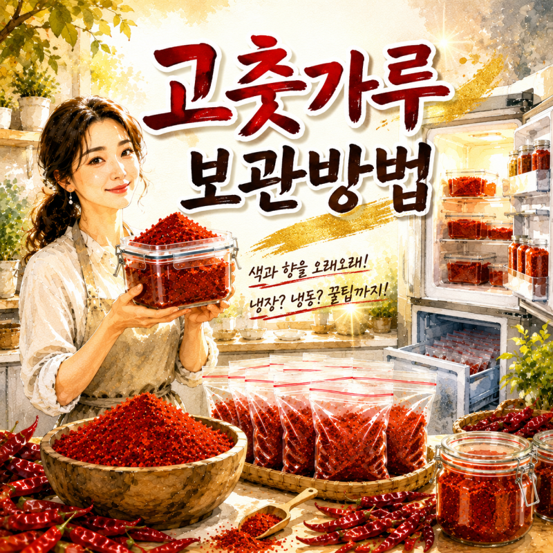 고춧가루 보관방법 냉장 냉동 어디가 좋을까? 오래 두고 먹는 꿀팁