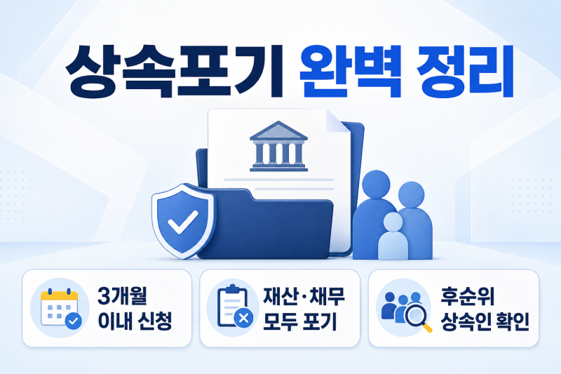 상속포기 완벽 정리 / 신청 기간·절차·필요서류와 한정승인 차이