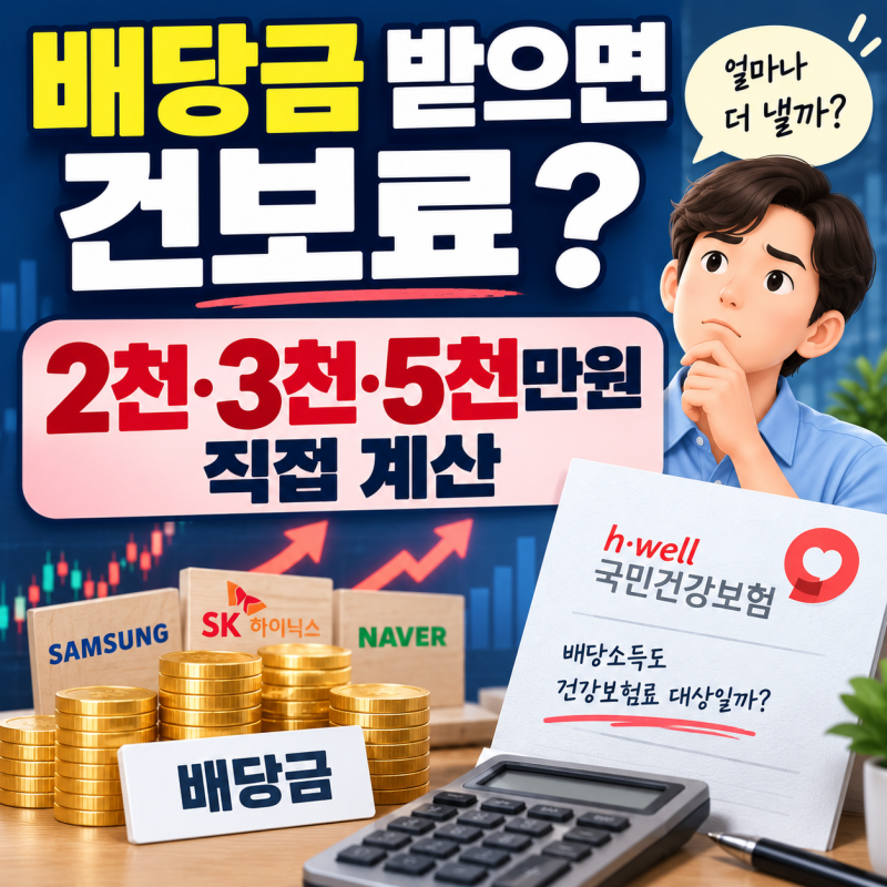 배당금 받으면 건강보험료 얼마나 나올까? 2천·3천·5천만원 직접 계산
