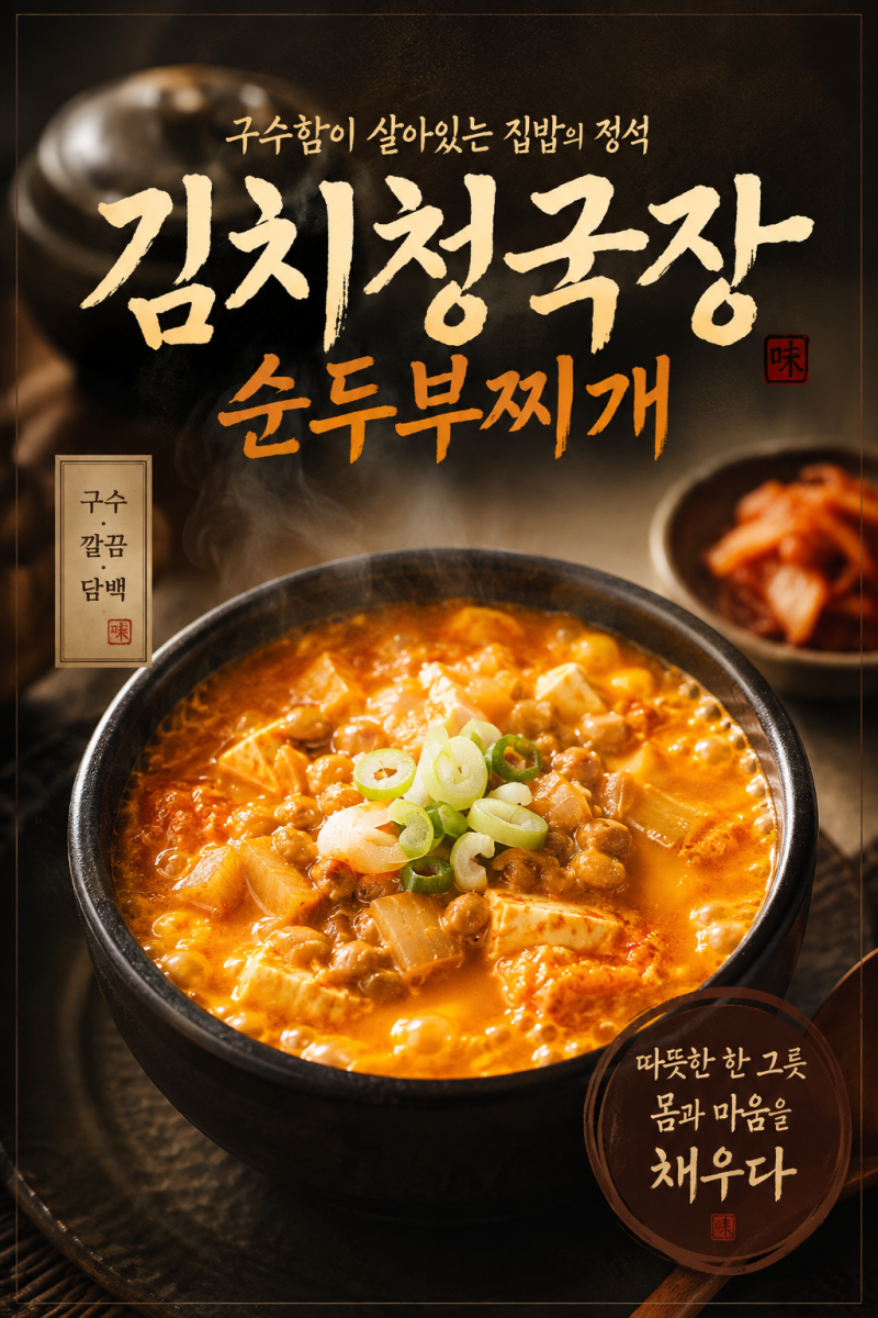 김치 청국장찌개 맛있게 끓이는 법  순두부 넣은 구수한 청국장 레시피