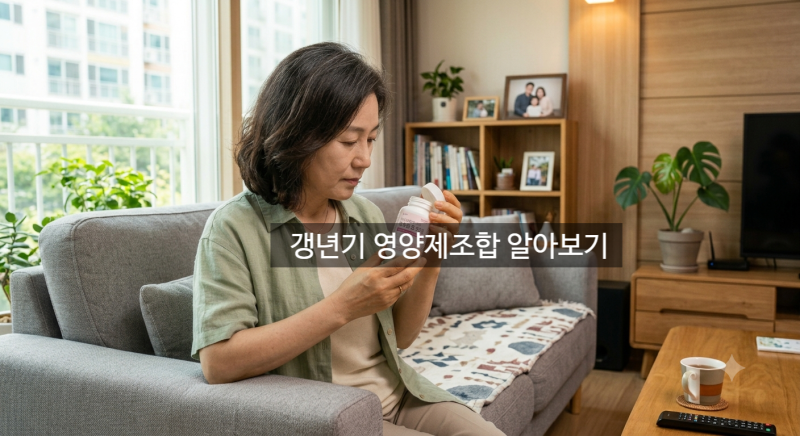 갱년기 영양제 조합 5가지, 50대 여성 필수 체크
