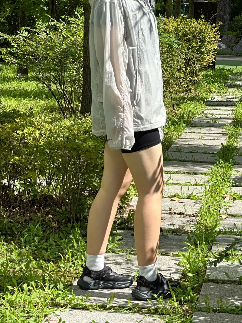쫀쫀한 안다르 러닝 3부 숏레깅스 블랙 L 사이즈 추천 후기