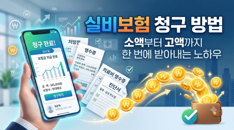 귀찮아서 미루다 놓치기 쉬운 실비보험 청구 방법! 소액부터 고액까지 한 번에 받아내는 노....