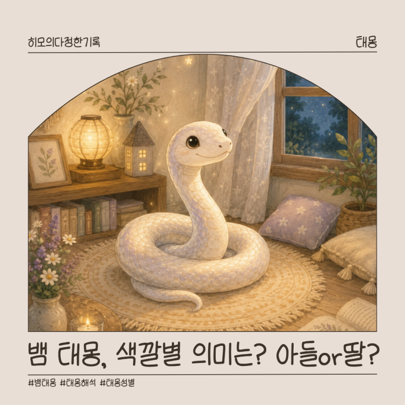 뱀 태몽 의미와 해석, 큰뱀 흰뱀 검은뱀 아들일까 딸일까?
