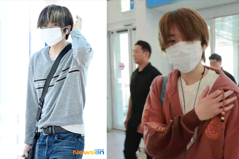 엔시티 위시 유우시 & 사쿠야 공항 패션 니트, 데님 팬츠, 후드집업 옷 분석! / #로우클래식 #....