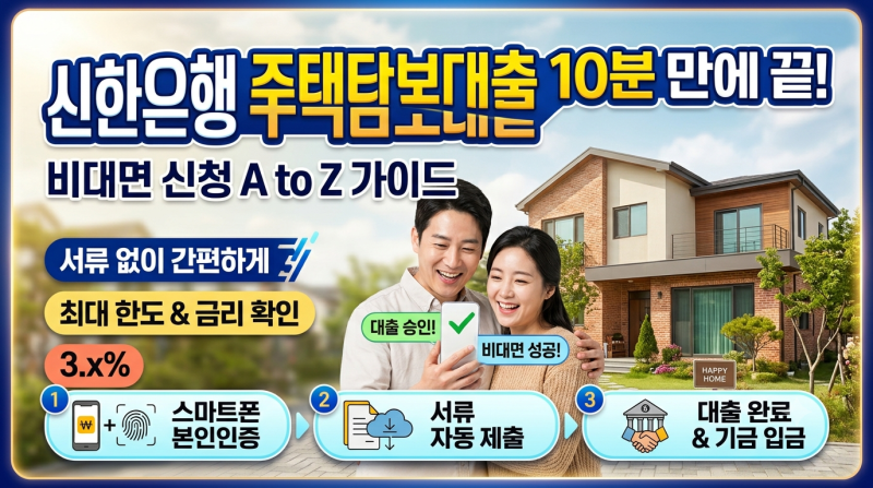 신한은행 주택담보대출 비대면 신청 방법부터 한도 금리 조건 총정리 (신한 SOL뱅크)