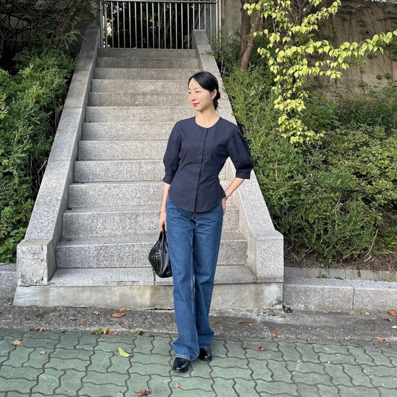 COS 코스 블라우스, 데님 구입 후기 (스컬프티드 코튼 블라우스, VALLEY 밸리 부츠컷 진 블루)