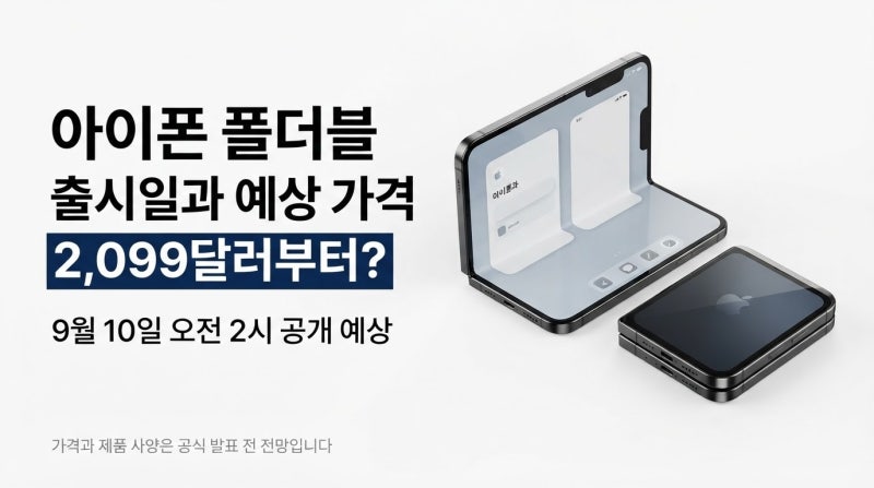 아이폰 폴더블 출시일 및 예상 가격 총정리｜아이폰 울트라 17프로 대비 80% 인상? 살 만할까