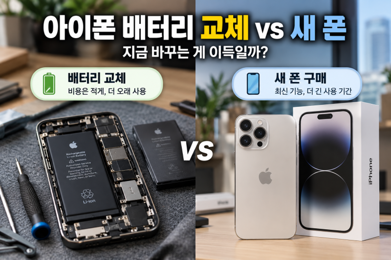아이폰 배터리 교체 vs 새 폰, 지금 바꾸는 게 이득일까?