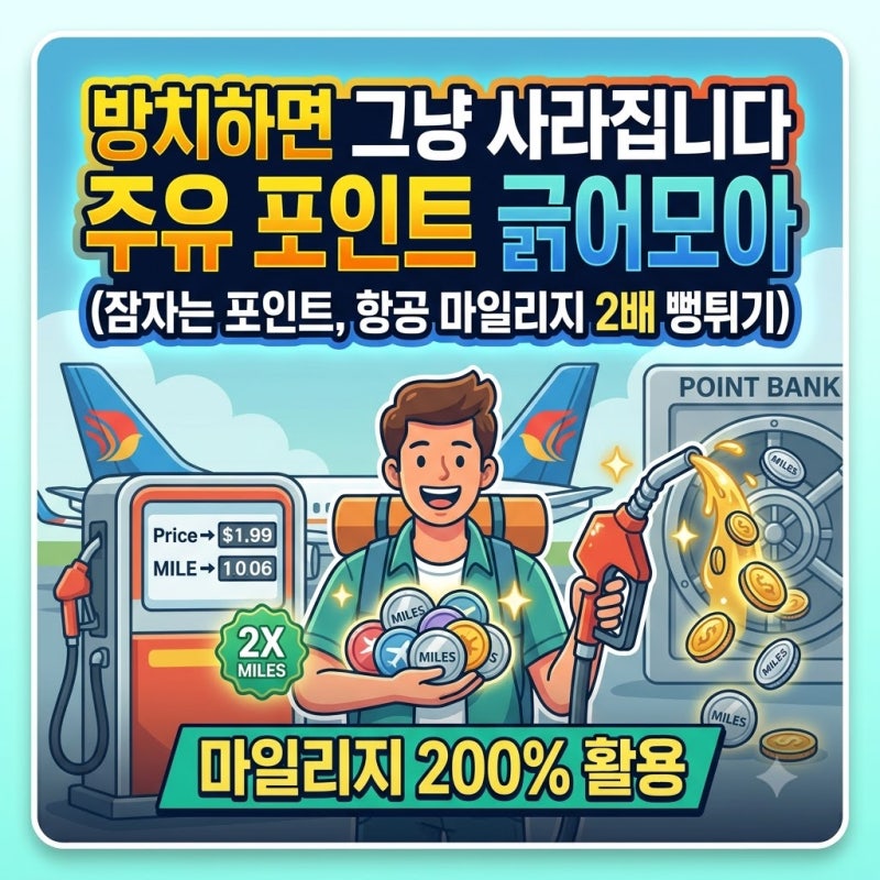 [해외여행 재테크 5편] "방치하면 그냥 사라집니다" 잠자는 주유 포인트 긁어모아 항공 마일....
