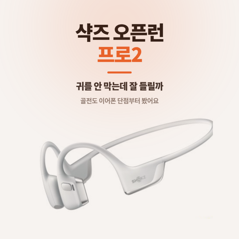 샥즈 오픈런 프로2 후기, 골전도 이어폰 단점부터 봤어요