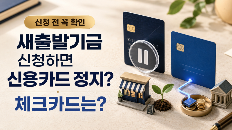새출발기금 신청하면 신용카드 정지될까? 체크카드는?