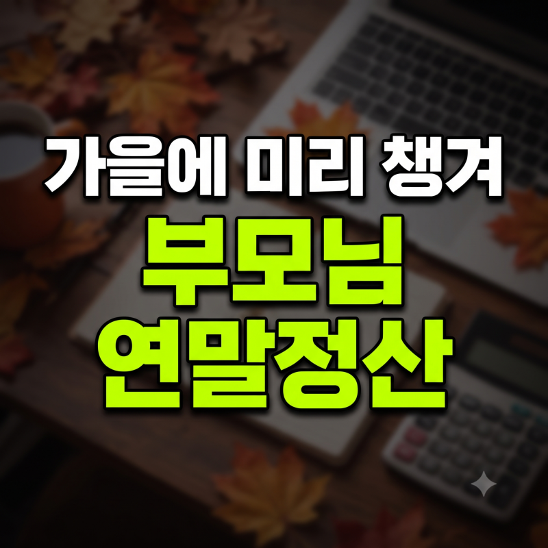 연말정산 부모님 의료비와 기본공제, 나이 및 소득 요건 체크