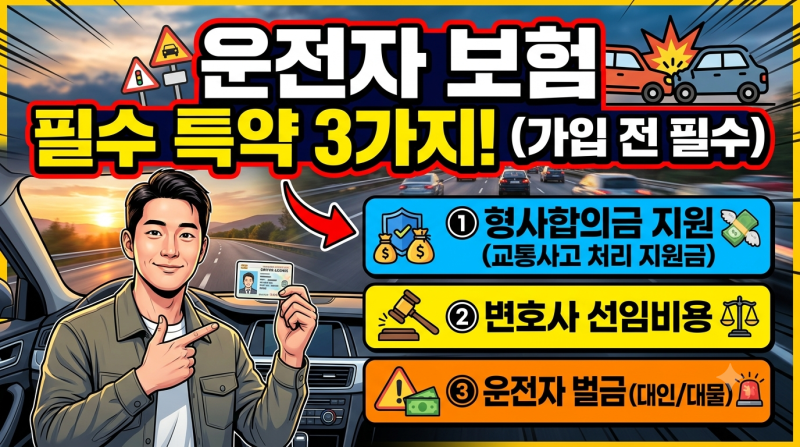 운전자 보험 가입 전 반드시 알아야 할 핵심 정리 (가입 조건, 필수 특약, 보장 분석)