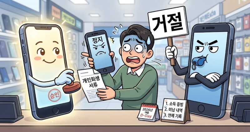 개인회생 중 휴대폰 개통, 승인과 거절을 가르는 3가지 조건 2026