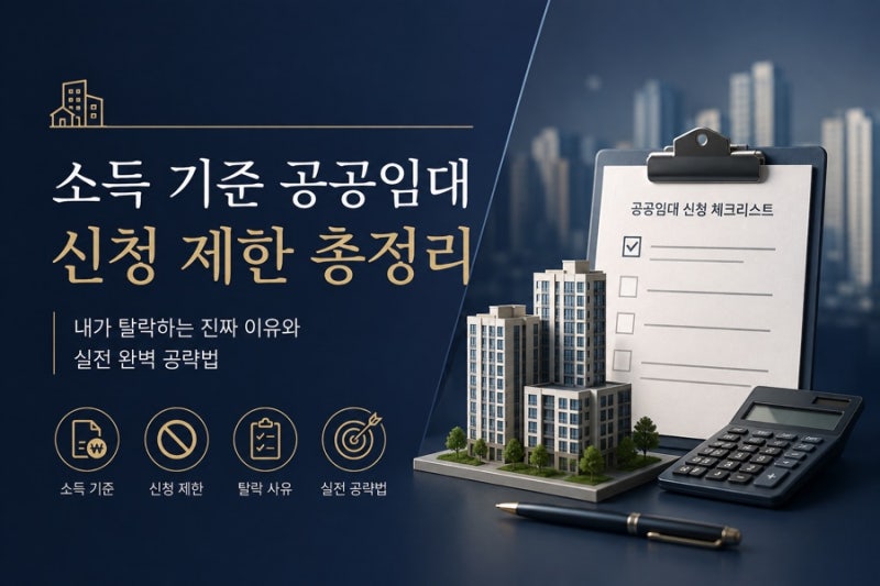 소득 기준 공공임대 신청 제한 총정리: 내가 탈락하는 진짜 이유와 실전 완벽 공략법