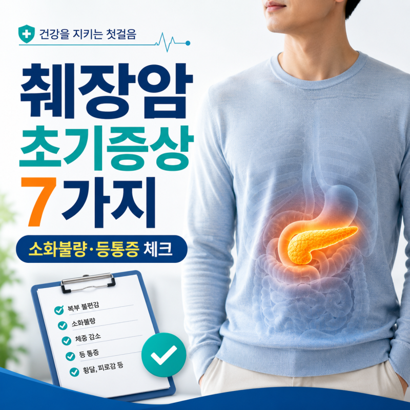 췌장암 초기 증상 7가지, 소화불량·등 통증과 어떻게 다를까?