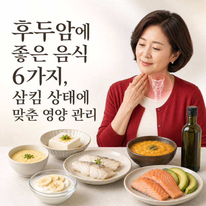 후두암에 좋은 음식 6가지, 삼킴 상태에 맞춘 영양 관리