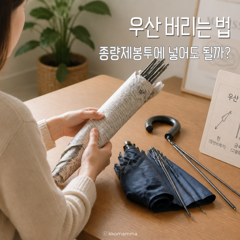 우산 버리는법, 종량제봉투에 넣어도 될까? 폐기물 기준 정리