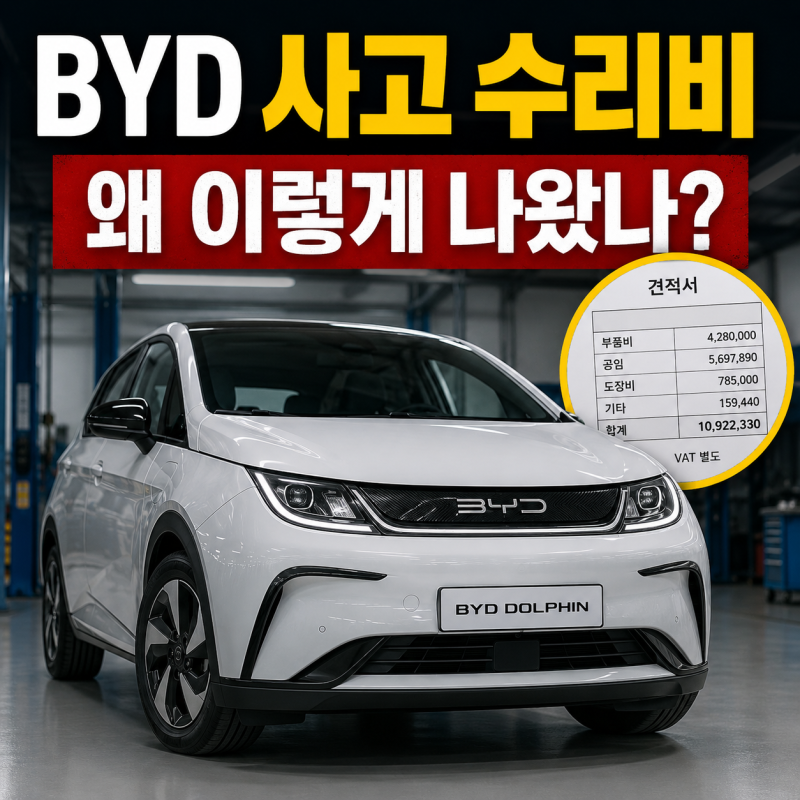 BYD 사고 수리비 폭탄 논란, 실제 견적은 왜 비쌌을까