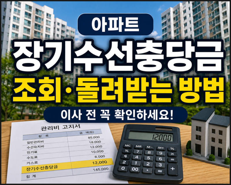 아파트 장기수선충당금 조회, 이사할 때 돌려받는 방법
