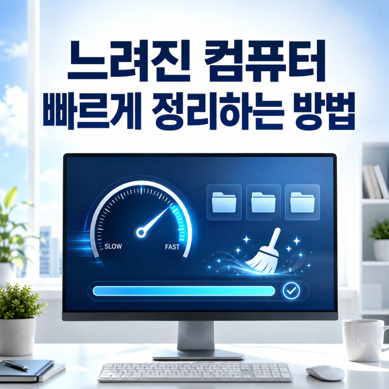 컴퓨터가 느려졌어요!안전하게 정리하고 빨라지게 만드는 방법출처