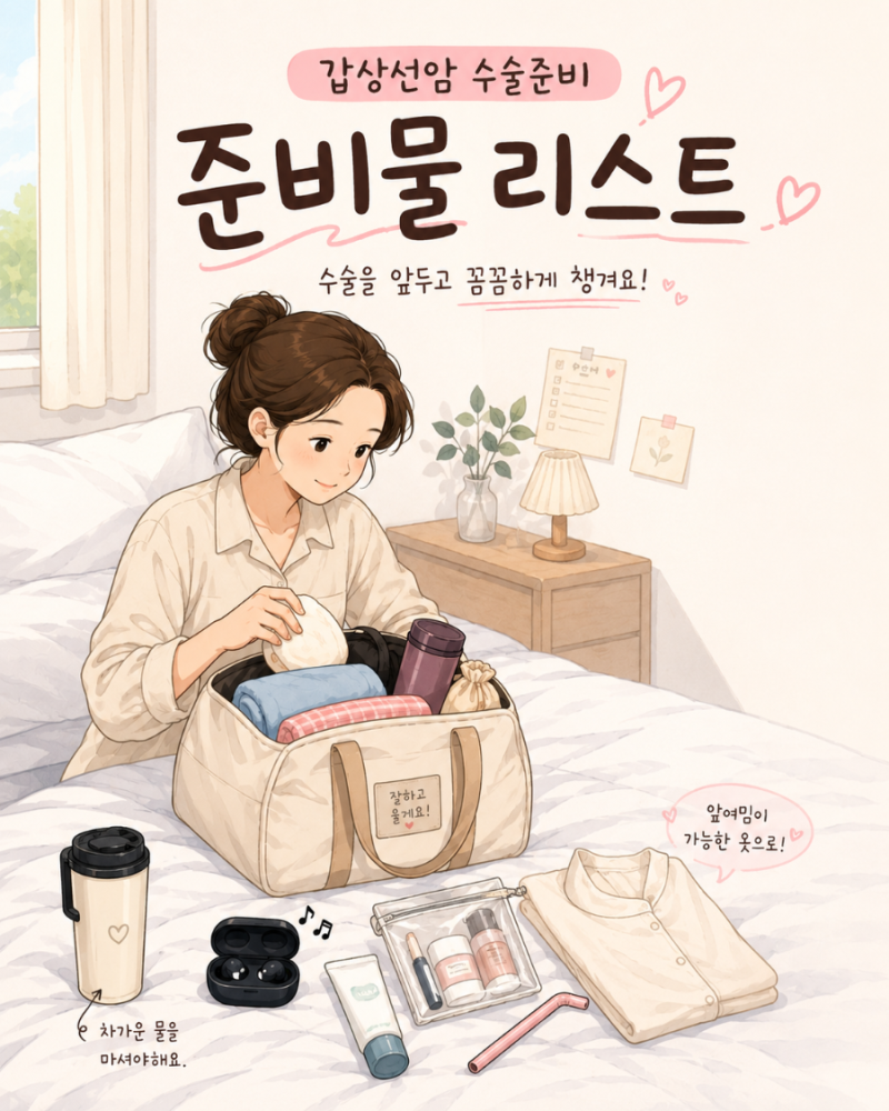 갑상선암 수술 준비물