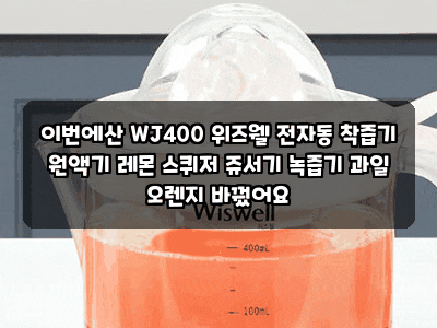 이번에산 WJ400 위즈웰 전자동 착즙기 원액기 레몬 스퀴저 쥬서기 녹즙기 과일 오렌지 바꿨어....