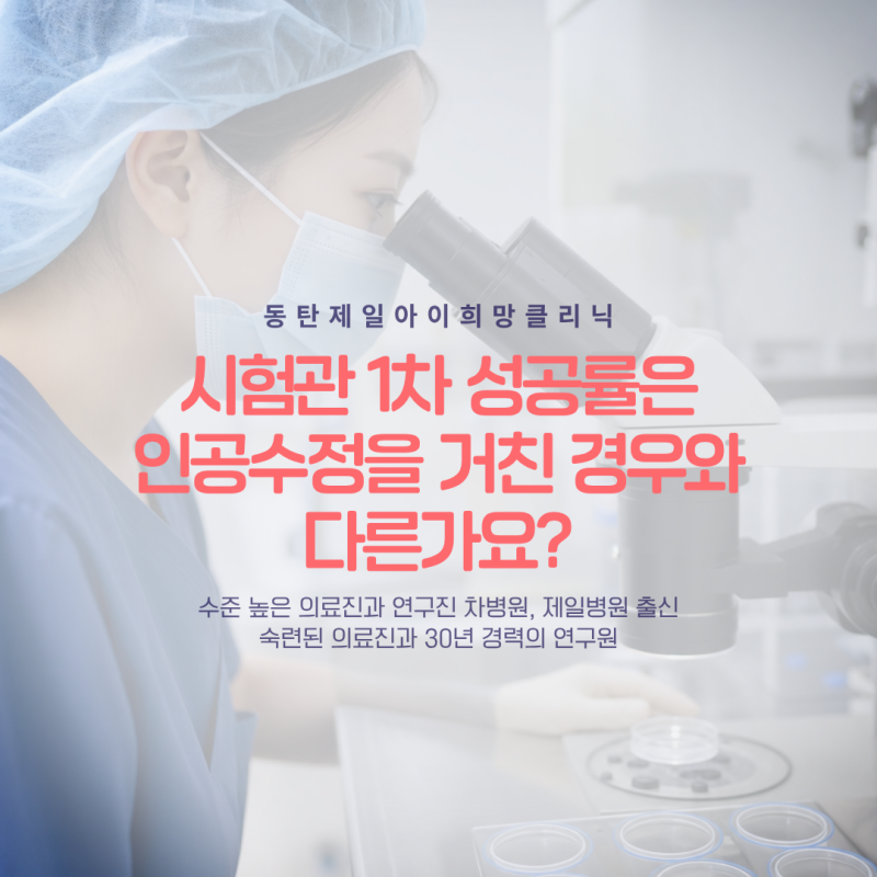 시험관 아기 1차 인공수정 없이 바로 진행하면 성공률 얼마나 될까요?