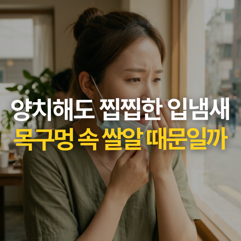 양치질을 세 번 해도 입냄새가 남는다면 의심해야 할 편도결석의 모든 것