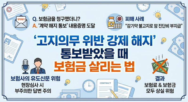 '고지의무 위반 강제 해지' 통보받았을 때 보험금 살리는 법