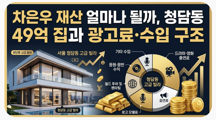 차은우 재산 얼마나 될까, 청담동 49억 집과 광고료·수입 구조