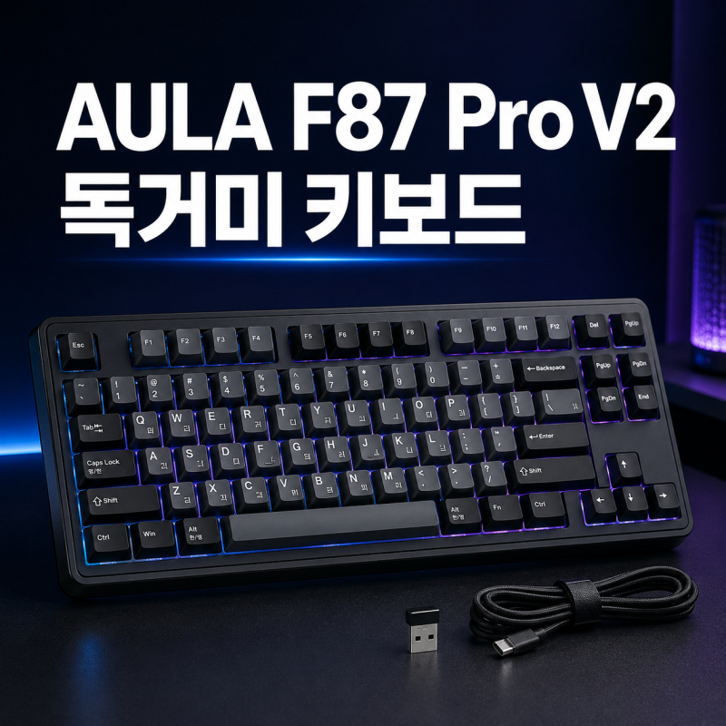 AULA 독거미 F87 Pro V2 후기, 8K 무선·저소음 바다축까지 달라진 점 정리