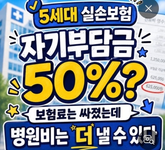 5세대실손,자기부담금왕창 ~비급여치료는 엄두가 안나네~~