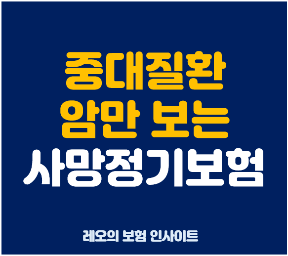 유병자 사망정기보험, 중대질환 암만 아니면 가입 가능한 추천플랜