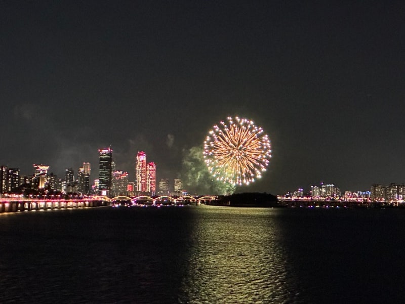 2026 서울 세계불꽃축제 전야제 | 동작 노을카페 한강 여의도 불꽃 축제 동작대교 추천 후기