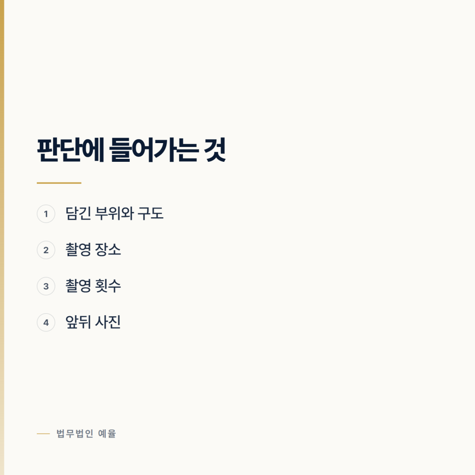 촬영물에서 성적 욕망과 수치심을 판단하는 자료 관련 사진