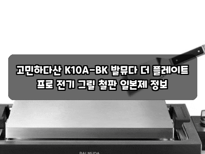 고민하다산 K10A-BK 발뮤다 더 플레이트 프로 전기 그릴 철판 일본제 정보