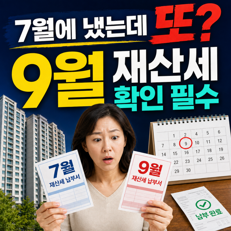 9월 재산세 또 내라고요? 7월에 냈어도 고지서 필수 확인해야 하는 이유