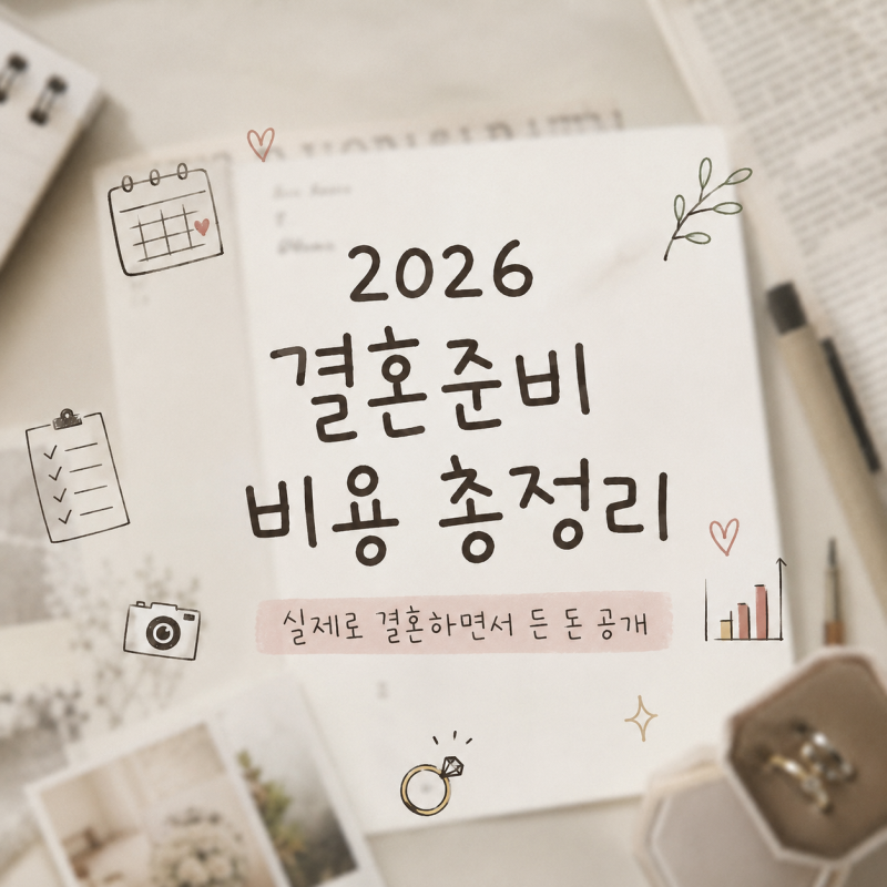 2026 결혼준비 비용 총정리 실제로 결혼하면서 든 돈 공개