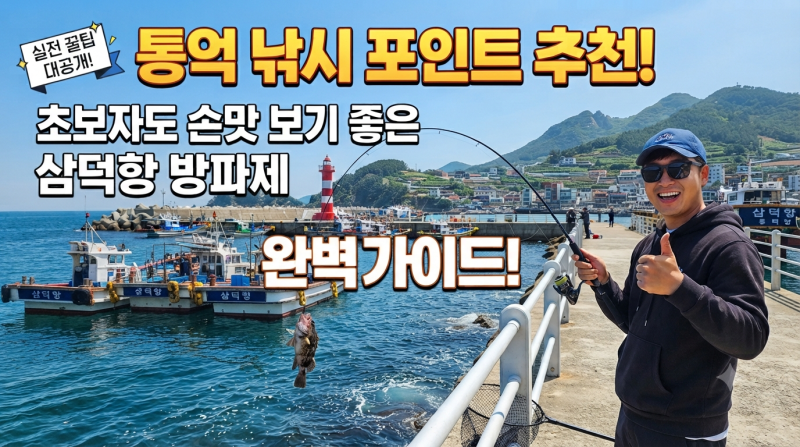 통영 낚시 포인트 추천! 초보자도 손맛 보기 좋은 삼덕항 방파제 완벽 가이드
