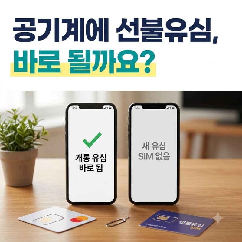 공기계에 선불유심 넣으면 바로 되나요?