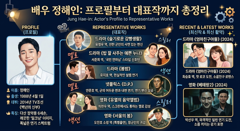 정해인 프로필부터 대표작까지 총정리｜밥 잘 사주는 예쁜 누나·D.P.·엄마친구아들·베테랑2....