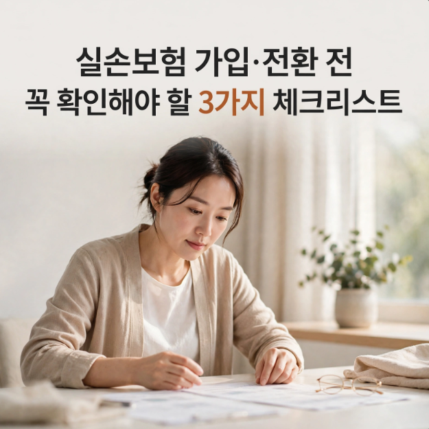 실손보험 가입·전환 전 꼭 확인해야 할 3가지 (1~3세대 가입자 필수 확인)