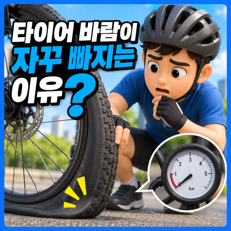 자전거 타이어 바람이 자꾸 빠지는 이유｜펑크 아닌데 공기가 빠진다면?