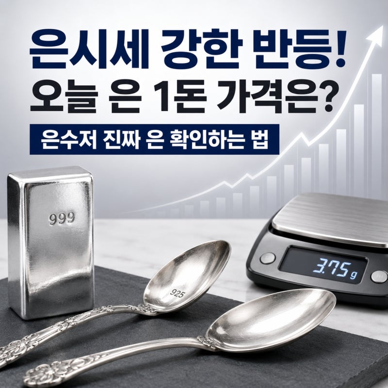 은시세 강한 반등! 오늘 은 1돈 가격은? 집에 있는 은수저 진짜 은 확인하는 법
