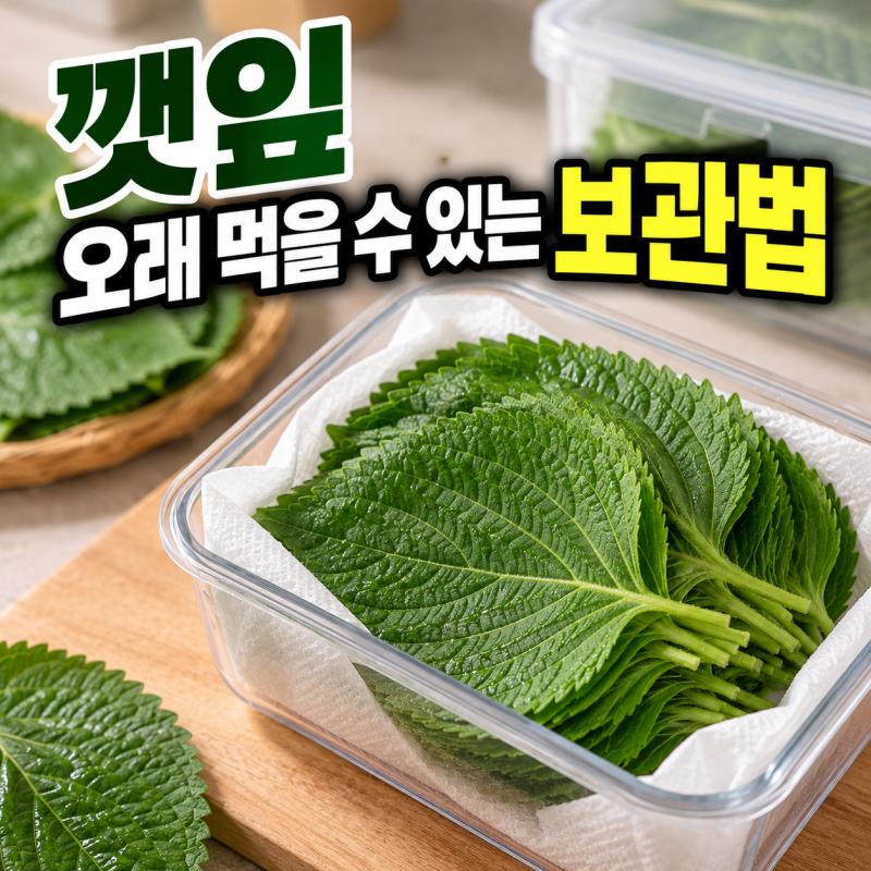 깻잎 장기 보관법 냉장 냉동