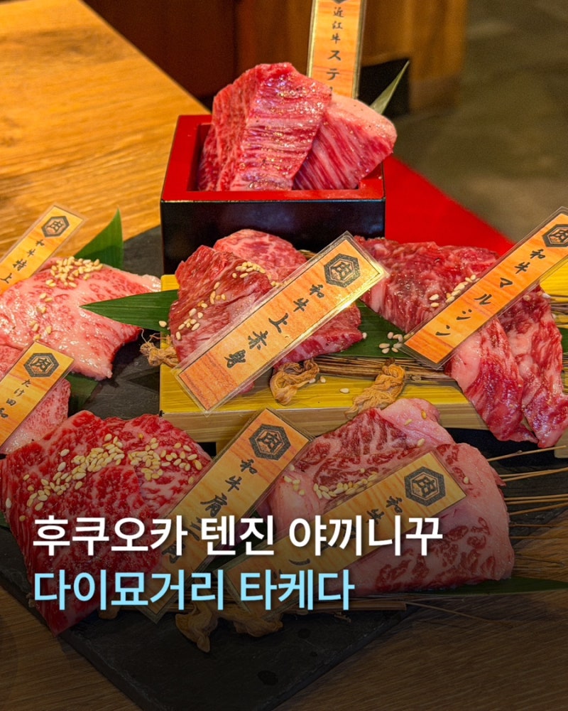 후쿠오카 텐진 야끼니꾸 맛집 다이묘거리 와규 타케다